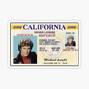 Michael Knight Driver License Knight Rider Sticker