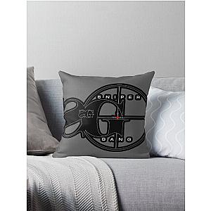 Snipergang Logo Kodak Black Throw Pillow