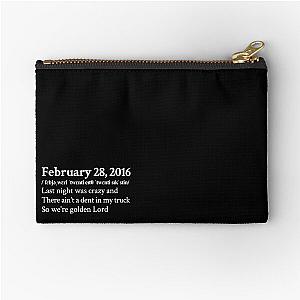 Koe Wetzel Aesthetic Country Quote Lyrics Black Zipper Pouch