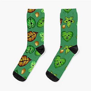 Koroks Game Leaf and Seed Green Socks