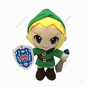 30cm Green Link With Shield The Legend of Zelda Korok Plush