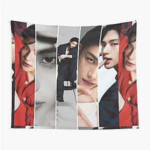 Stray Kids SKZ Hyunjin 3RACHA kpop boy group korean men poster  Tapestry