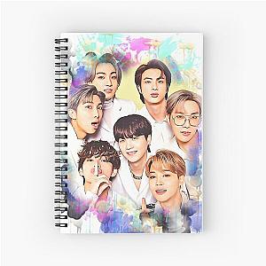 Bts colorful art Spiral Notebook