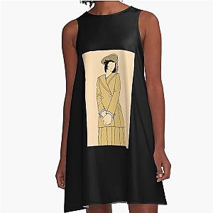 Music Vintage Kristen Stewart Premium Scoop Graphic A-Line Dress
