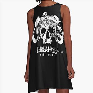 Kublai Khan Sale Waeer Skull Logo Metalcore Band  A-Line Dress