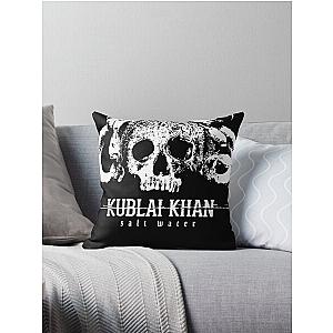 Kublai Khan Sale Waeer Skull Logo Metalcore Band  Throw Pillow