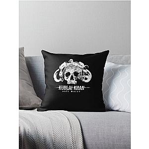 Kublai Khan Sale Waeer Skull Logo Metalcore Band Throw Pillow