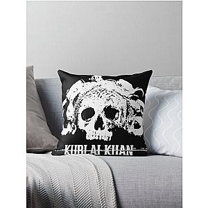 Kublai Khan Sale Waeer Skull Logo Metalcore Band - Throw Pillow