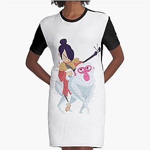 Kubo and Monkey Graphic T-Shirt Dress