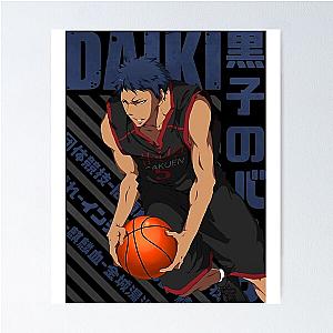 Adaptive Defeat Meets Victory Kuroko No Basket - Daiki Aomine Retro Wave Poster