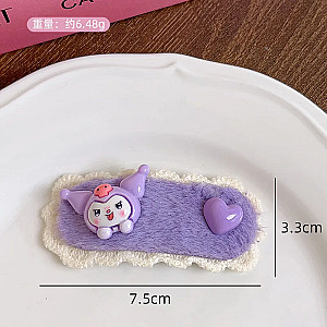 Kuromi Cartoon Purple Kids Hairpin