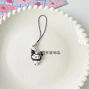 Kuromi Cartoon Mobile Phone Pendant Keychains