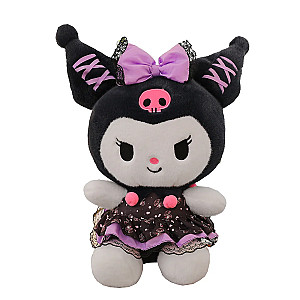 33-70cm Black White Kuromi Cute Dress Stuffed Animal Plush