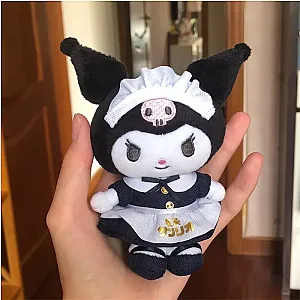 Kuromi Cartoon Cosplay Housemaid Keychain