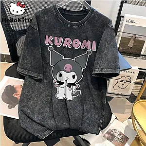 Sanrio Kuromi American Retro Oversized T-shirts