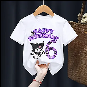 Sanrio Kuromi Birthday Number 1-12 Kawaii T Shirt