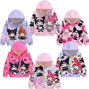 Kuromi Hoodies Sweatshirts Sport Coat Girls Cute Jacket Hoodie