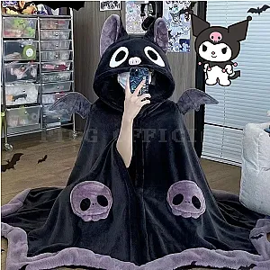 Kuromi Cartoon Bat Pajamas Cloak Sleepwear Costume