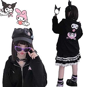 Kuromi Plush Loose Hoodie