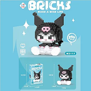 Kuromi Cartoon Sanrio Assembled Toy Building Block