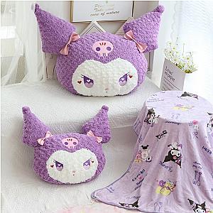 Kuromi Pillow Blanket and Cushion Lovely Bedside Decor