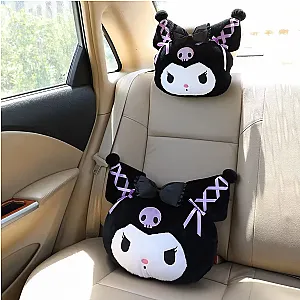 Comfortable Kuromi Headrest Back Cushion For Car Seat