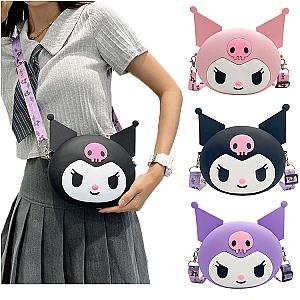 Silicone Kuromi  Shoulder Messenger Bag