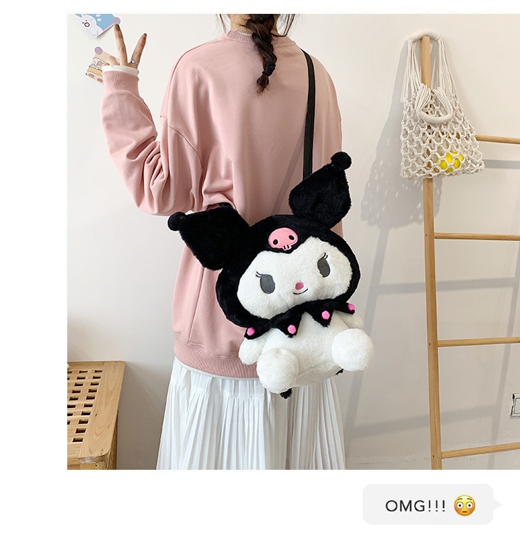 Kuromi Plush Shoulder Bag Backpack | Kuromi Plush Shop - Official ...