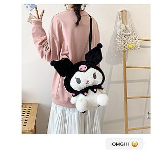 Kuromi Plush Shoulder Bag Backpack