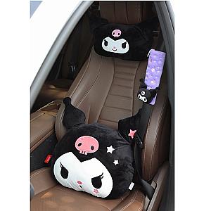Kuromi Plush Car Neck Headrest Soft Pillow