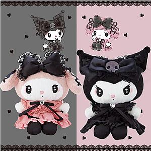 Kuromi Lace Plush Soft Stuffed Keychain