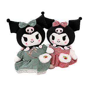 30cm Black White Kuromi With Dress Anime Sanrio Stuffed Toy Plush