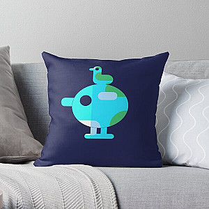 my kurzgesagt bird creative blue classic in black Throw Pillow RB0111