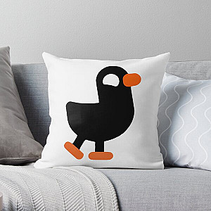 Kurzgesagt fan Duck bird Black Throw Pillow RB0111