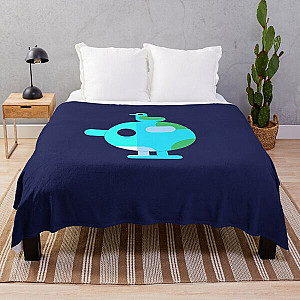 my kurzgesagt bird creative blue classic in black Throw Blanket RB0111