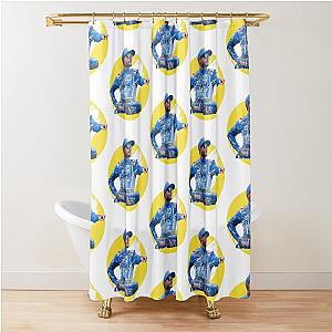 Kyle Larson Hi Def Paint Effect and Sticker Shower Curtain