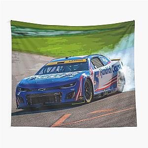 Kyle Larson doing a burnout to celebrate Tapestry