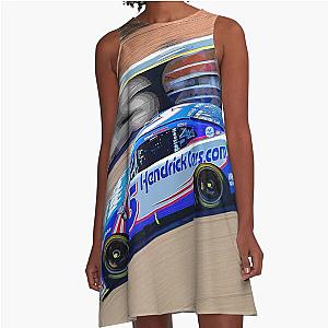 Kyle Larson racing his Nascar Cup Car watercolor dress