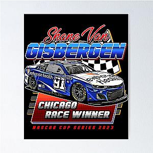 Shane Van Gisbergen Chicago Race Winner NASCAR Cup, Kyle Larson Poster