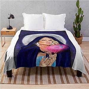 Kylie Minogue disco inspired digital painting Throw Blanket