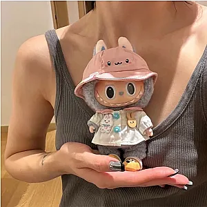 Only Skirt Hat 17cm Labubu Cute Mini Plush Doll'S Clothes