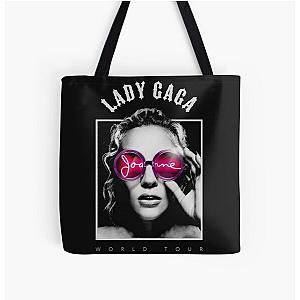 Lady Gaga Joanne World Tour B&amp;W, Lady Gaga T Shirt All Over Print Tote Bag RB2407