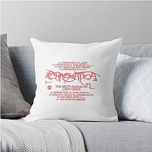 Lady Gaga - Chromatica Tracklist Throw Pillow RB2407