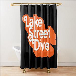 lake street dive orange font  Shower Curtain