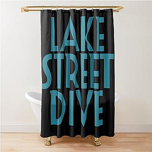 lake street dive blue font  Shower Curtain