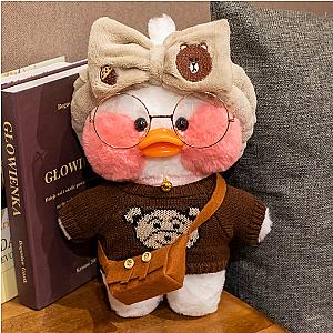 30cm White Yellow Lalafanfan Duck Wearing Clothes Cartoon Animal Cosplay Plush