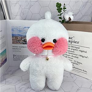 30cm White Lalafanfan Duck Without Clothes With Bell Plush