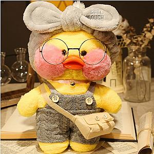 30cm White Yellow LaLafanfan Coffee Yellow Duck Wearing Clothes Plush