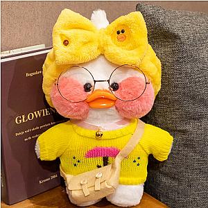 30cm White LaLafanfan Cafe Duck Special Deliver Stuffed Animal Plush