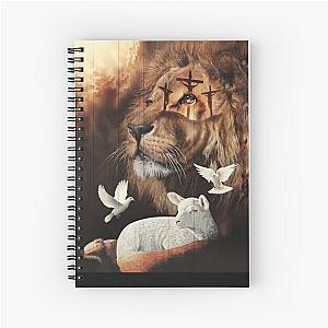 The Lion of Judah and the Lamb of God Graphic T-Shirt Spiral Notebook